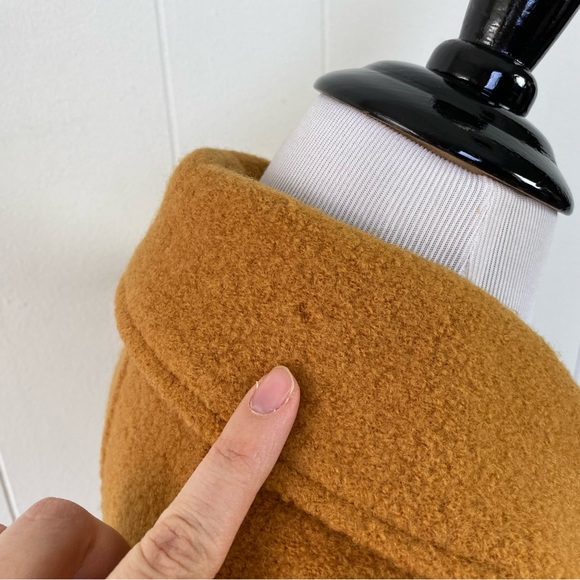 J Crew Womens Italian Boiled Wool Double Breasted Peacoat Jacket Yellow Size 4 - Picture 4 of 13